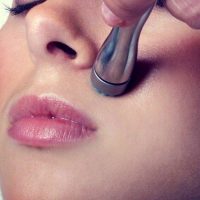 Woman receiving a dermasweep aesthetics skin procedure in Idaho Falls at Rosemark, formally a Bella Dea spa treatment.
