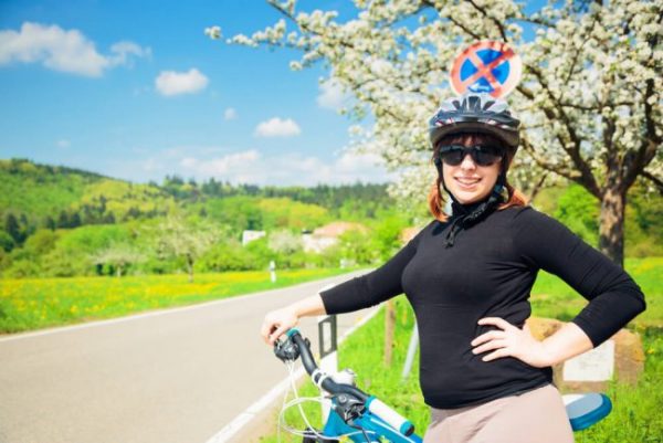 Obgyn doctors in Idaho Falls provide Bladder Botox treatment so women can be confident like this woman on bike ride.