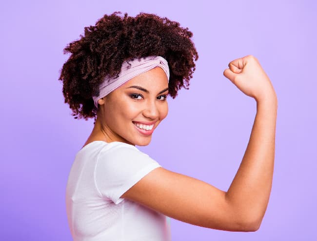 strong healthy woman.